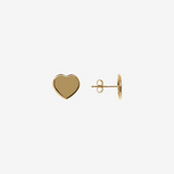 Heart Lobe Earrings in 375 Gold