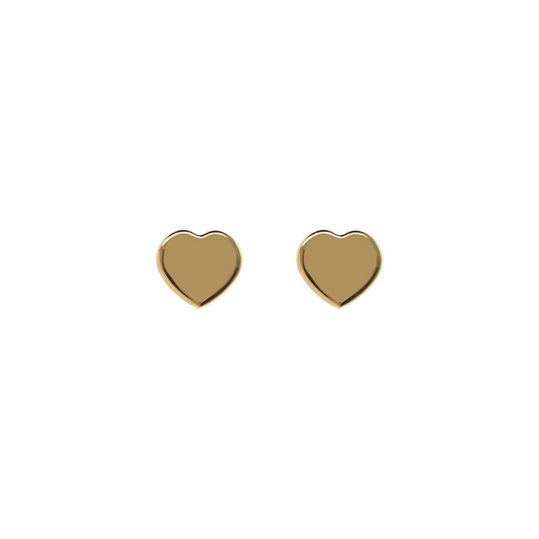 Heart Lobe Earrings in 375 Gold