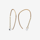 Ohrringe aus 375 Gold mit Forzatina-Kette und Zirkonia 