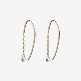 Ohrringe aus 375 Gold mit Forzatina-Kette und Zirkonia 
