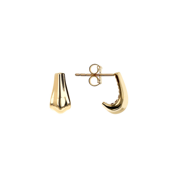 375 Gold Lobe Earrings Sinuous Design