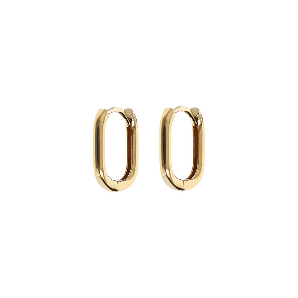 375 Gold Square Hoop Earrings