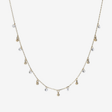 375 Gold Forzatina Chain Necklace with Diamond Two-Tone Pendants