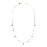 375 Gold Forzatina Chain Necklace with Disc Pendants