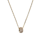 375 Gold Forzatina Chain Necklace with Cubic Zirconia Pavé 
