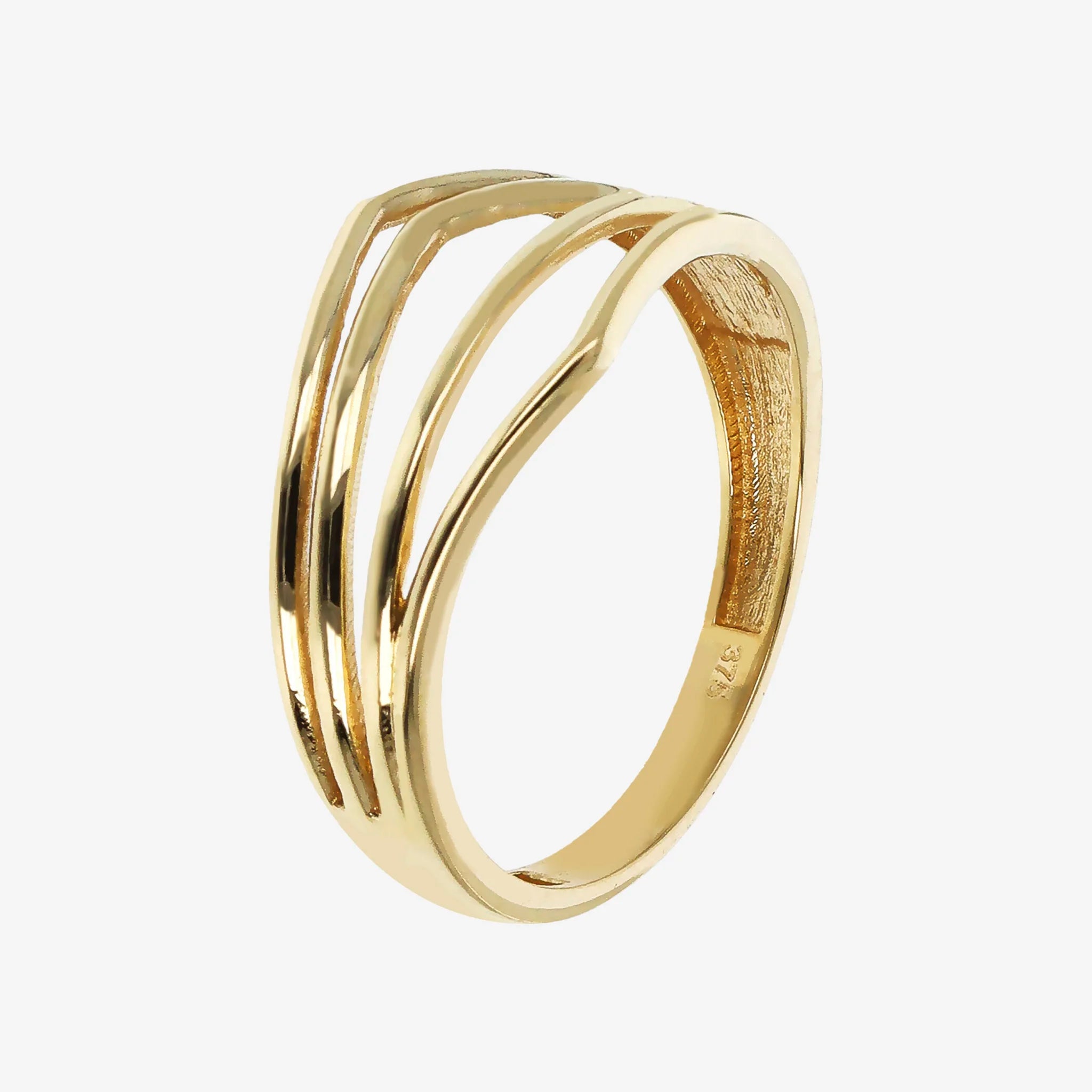 375 Gold Multistrand Band Ring - Milor