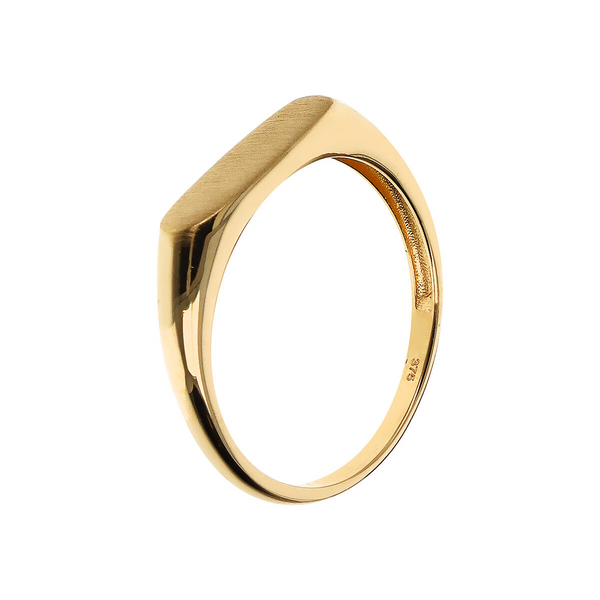 375 Gold Ring mit Satin Bar