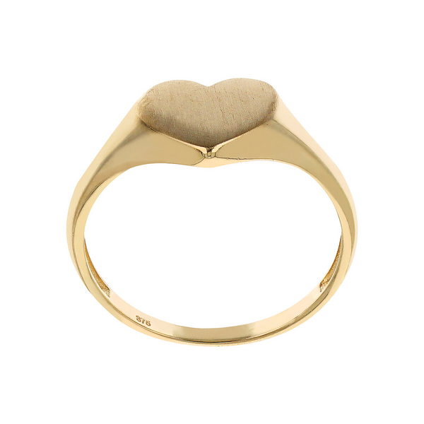 Chevalier-Ring aus 375er Gold mit Satinherz