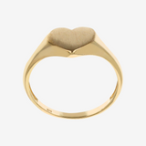 375 Gold Chevalier Ring with Satin Heart
