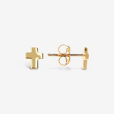 Kreuz Ohrstecker aus 375er Gold