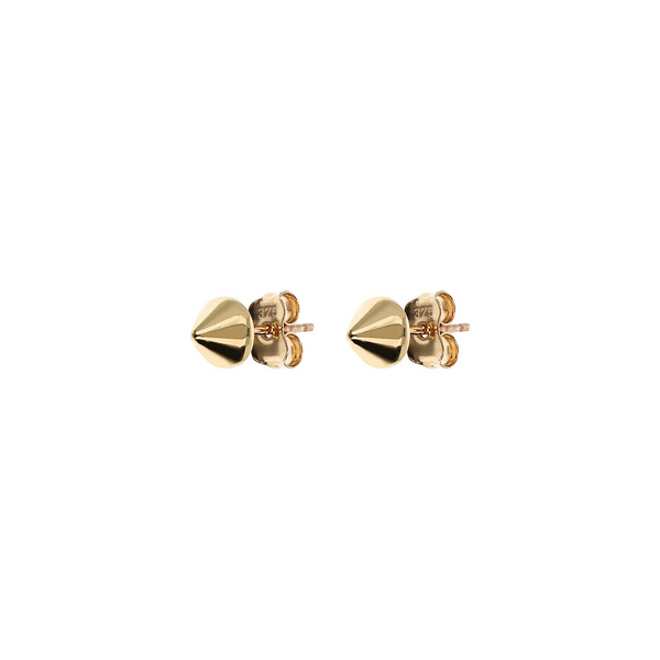 375 Gold Lobe Earrings Button Design