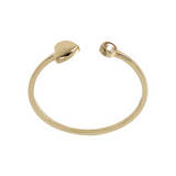 Contrarié-Ring aus 375-Gold mit Herz und Lichtpunkt aus kubischem Zirkonia