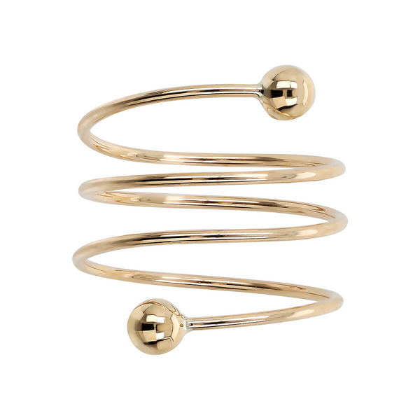 375 Gold Band Ring Spiral Design