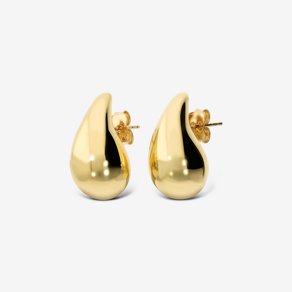 Boucles d'oreilles goutte à lobe en or 375