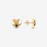 Orecchini Cuore Lucidi in Oro 375