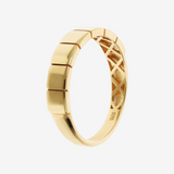 Anello a Fascia Superficie Lavorata Oro 375