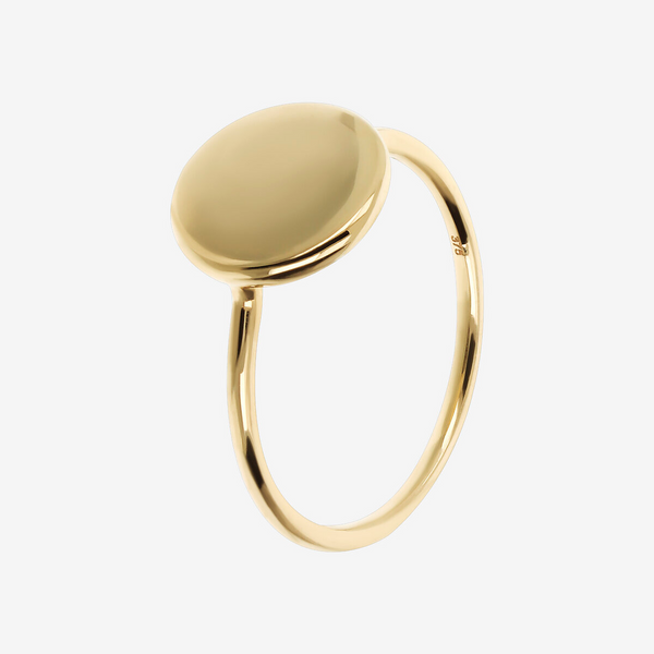 Bague Cocktail avec Disque Or 375