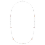 Necklace with Rolo Chain and Ming Pink Freshwater Pearls