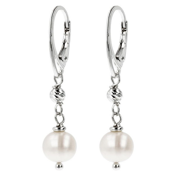 Pendant Earrings with Freshwater Pearls